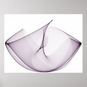 Póster Op Art Sine Curvas Tres Violetas