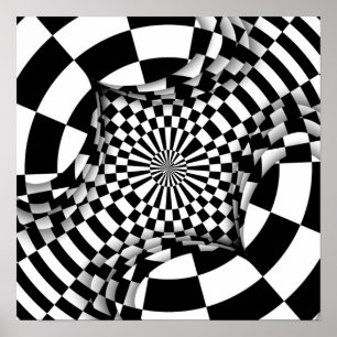 Póster Op art Verificadores psicodélicos