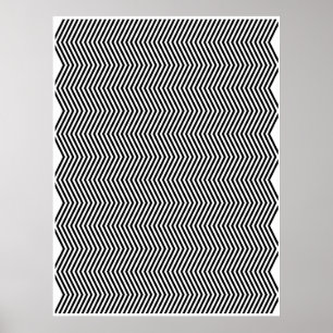 Póster Op Art Vertical Zig Zag Dos