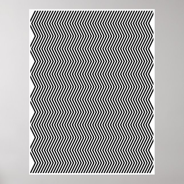 Póster Op Art Vertical Zig Zag Dos (Frente)