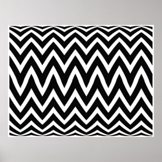 Póster Op Art Vertical Zig Zag Dos