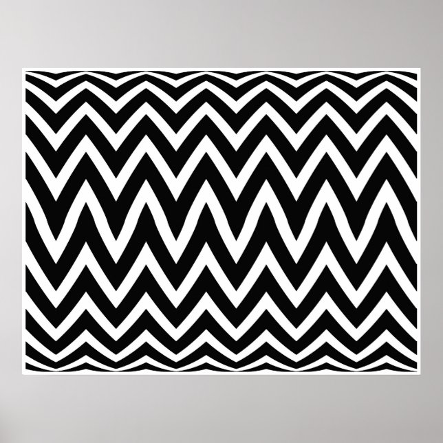 Póster Op Art Vertical Zig Zag Dos (Frente)
