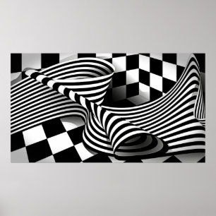 Póster Op art Wave