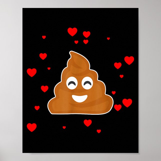 Póster Op Valentine Emoticon Funny Valentines Day Op  (Frente)