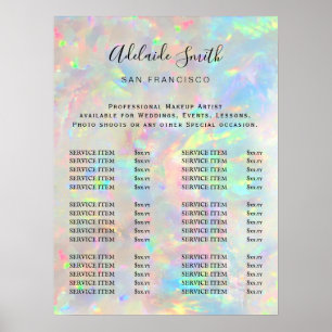 Póster  opal stone price list poster