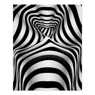 Póster Opart psicodélico
