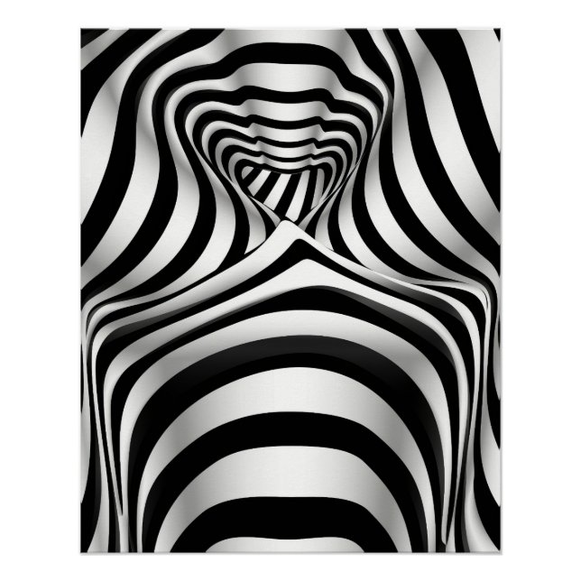 Póster Opart psicodélico (Anverso)