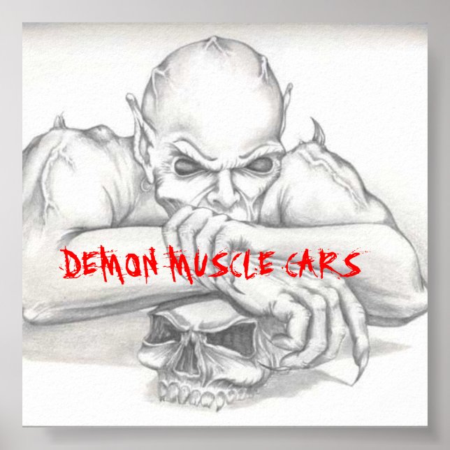 PÓSTER OPCIÓN DE DEMONIO 1, POSTER DE AUTOS MUSCULARES DE (Frente)
