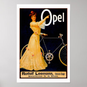 Póster Opel Bicycles Poster de publicidad ventilado
