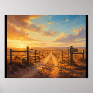 Póster Open gate leading to nowhere