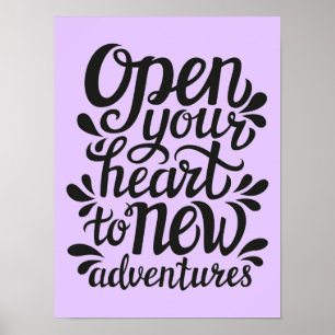 Póster Open Your Heart To New Adventures