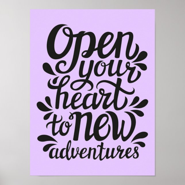 Póster Open Your Heart To New Adventures (Frente)