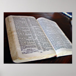 Póster Opened Bible