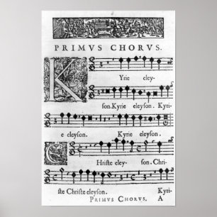 Póster Opening page of the Mass for Double Choir
