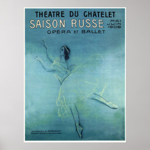 PÓSTER OPERA & BALLET - TEMPORADA RUSA - PARÍS 1909