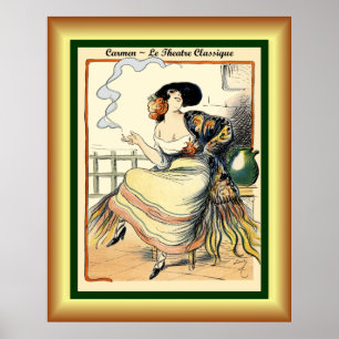 Póster Ópera ~ Carmen ~ Toreador Canción ~ 1875 ~ Poster