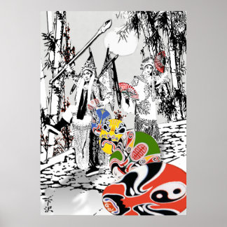Póster Ópera china