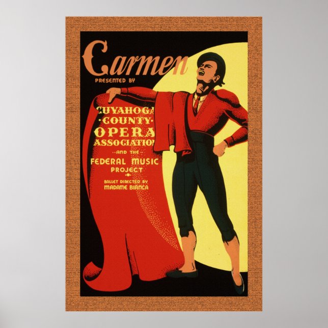 Póster Ópera de 1939: Carmen 36 x 24 Poster (Frente)
