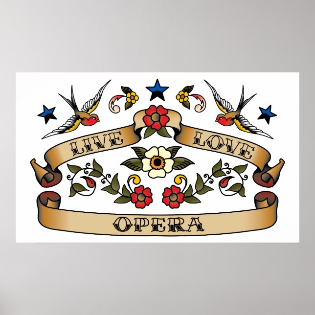 Póster Opera de amor en vivo (Frente)