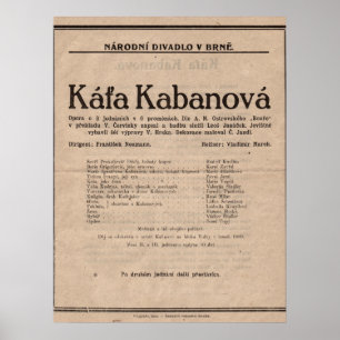 Póster - Ópera de Leoš Janáček Káťa Kabanová