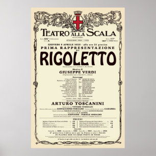 Póster Ópera de Rigoletto de La Scala