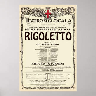Póster Ópera de Rigoletto de La Scala