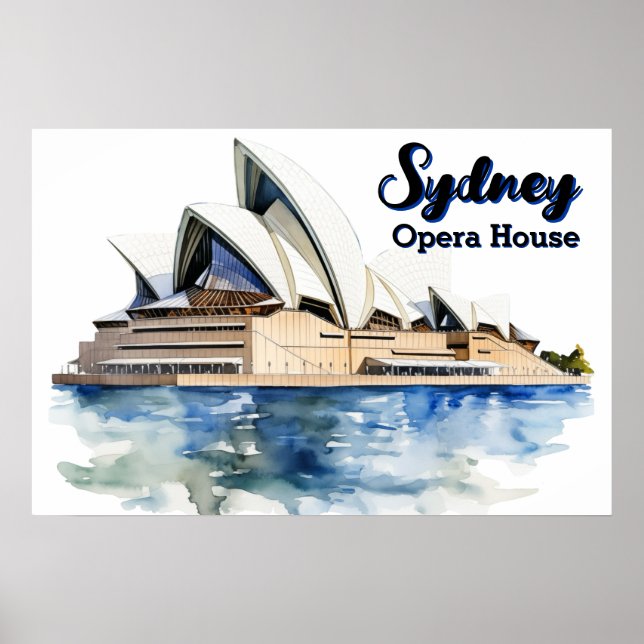 Póster Ópera de Sidney: Elegancia icónica junto al puerto (Frente)