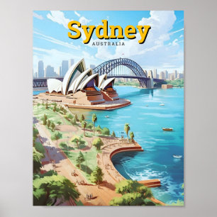 Póster Ópera de Sídney Viaje artístico de Australia