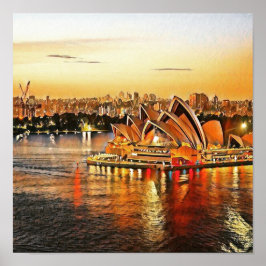 Póster Ópera de Sydney, Australia