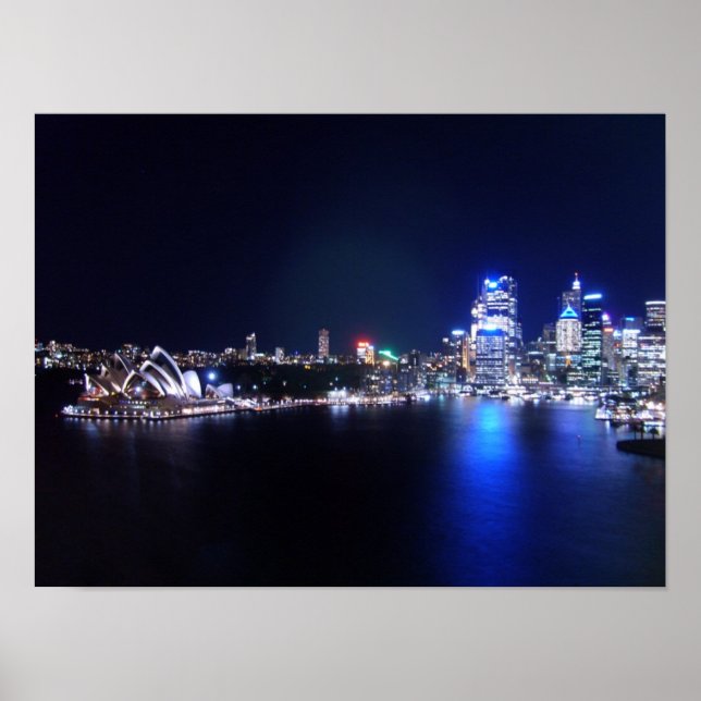 Póster Ópera de Sydney de noche (Frente)