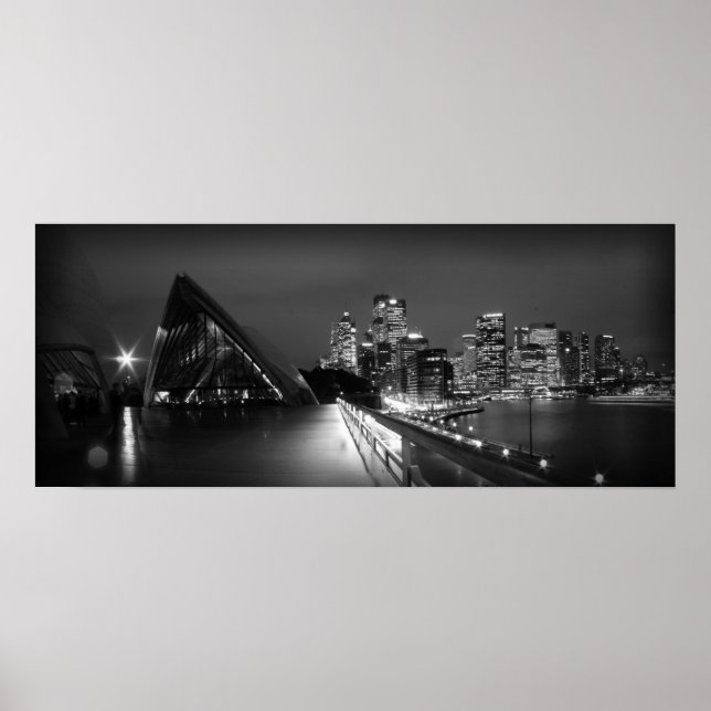 Póster Ópera de Sydney de noche (Frente)