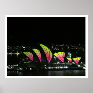 Póster ópera de sydney naranja vívido