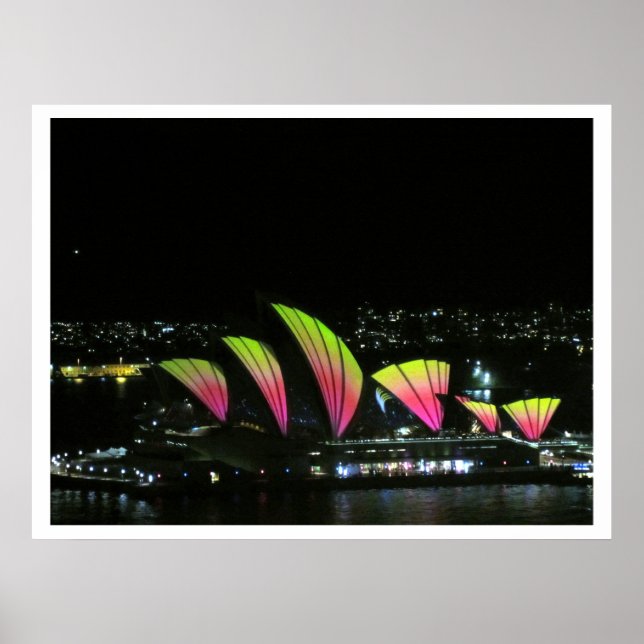 Póster ópera de sydney naranja vívido (Frente)
