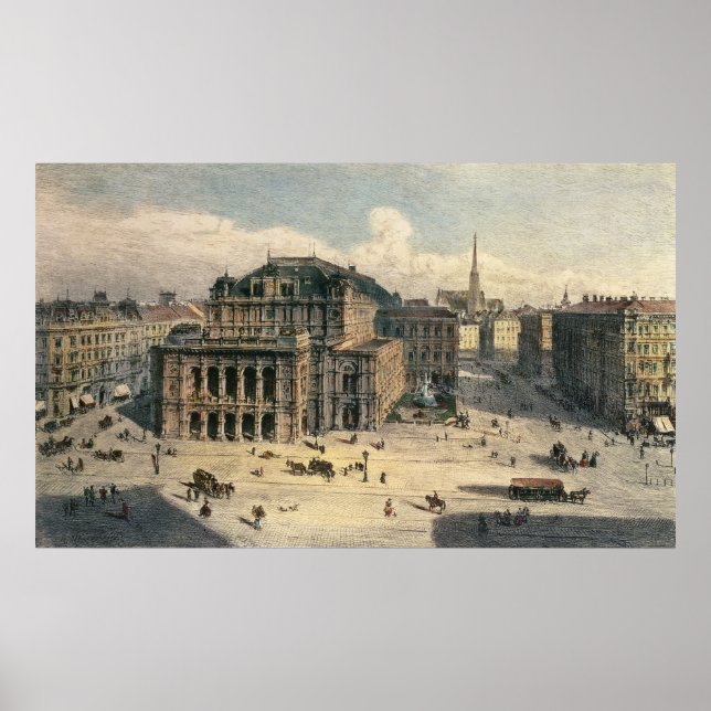 Póster Ópera Estatal de Viena, c.1869 (Frente)