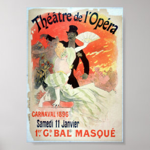 Póster Ópera francesa con estilo de vintage de bolas enma