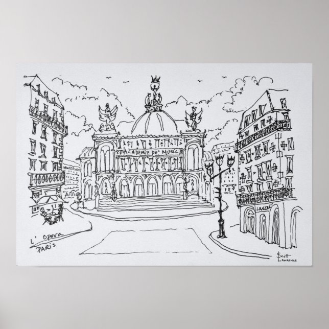 Póster Ópera Garnier | París, Francia (Frente)