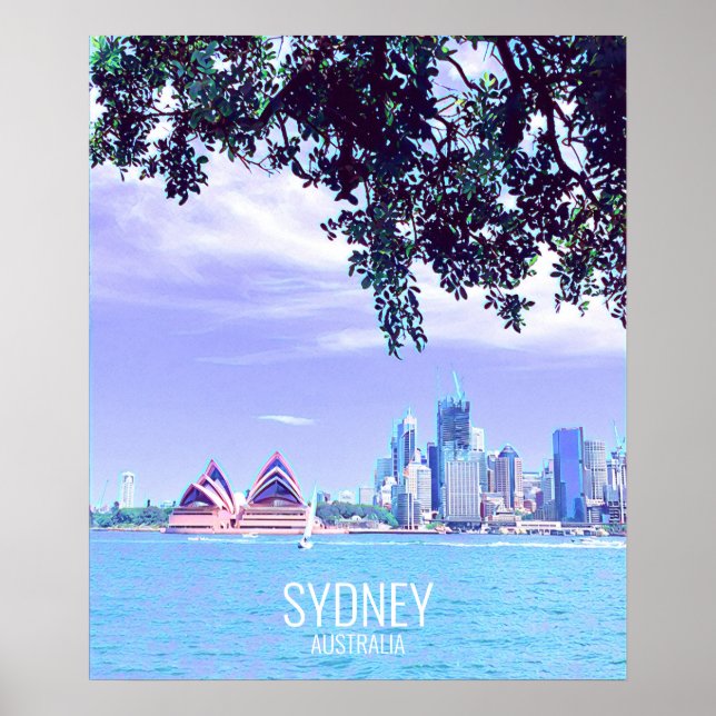 Póster Opera House Sydney Harbour water view (Frente)