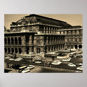 Póster Ópera Staatsoper de Viena Vintage Austria