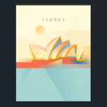 Póster Opera Sydney - Art Deco mínimo - Travel POster<br><div class="desc">Opera Sydney</div>