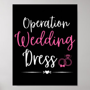 Póster Operación Boda Vestido Bachelorette Party Boda