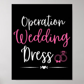 Póster Operación Boda Vestido Bachelorette Party Boda