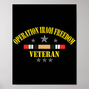 Póster Operación Iraquí Libertad para Veteranos Regalos H