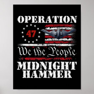 Póster Operación Martillo de Medianoche - Usa Flag Martil