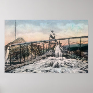 Póster Operación minera de oro de Alaska
