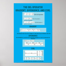 Póster Operador Del: Gradiente, Divergencia y Curl
