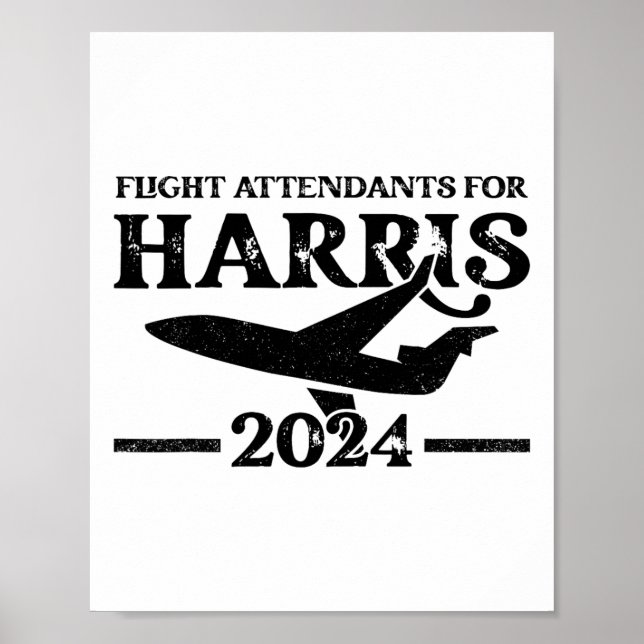 Póster Operadores De Vuelo De Kamala Harris 2024 (Frente)