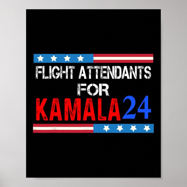 Póster Operadores De Vuelo De Kamala Harris 2024 (Frente)