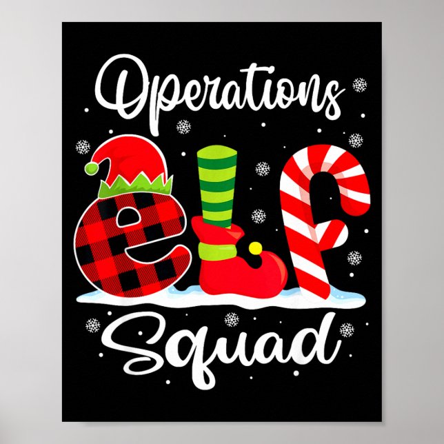 Póster Operations Elf Squad Christmas Manager Matching X- (Frente)