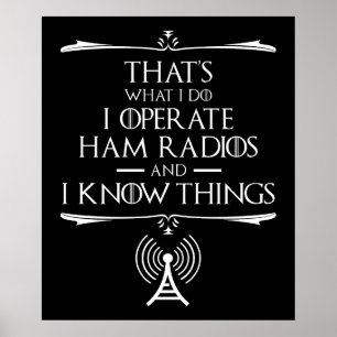 Póster Opero Radios Ham Y Sé Cosas