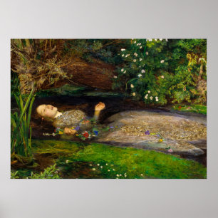 Póster Ophelia, 1851 por John Everett Millais